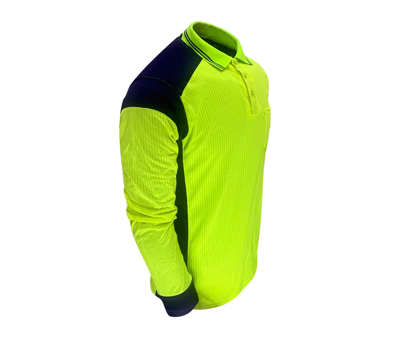 Men Polo Hi Vis Work Shirts Long Sleeves & Pocket