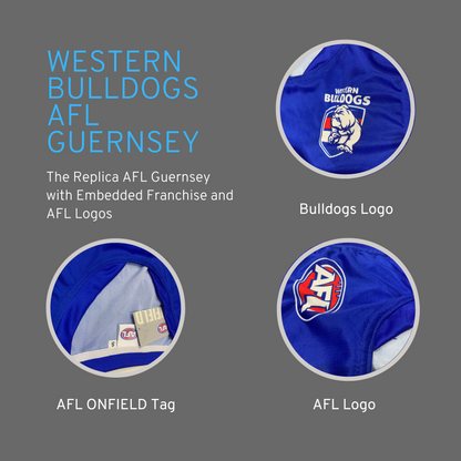 Western Bulldogds AFL Home Footy Guernsey Football Jumper Youth Kids Men Sizes